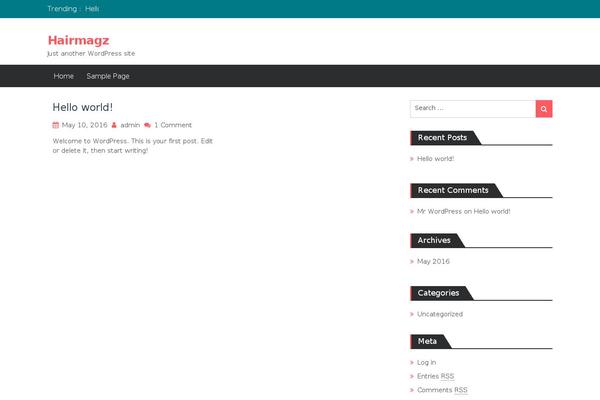 Hueman theme site design template sample