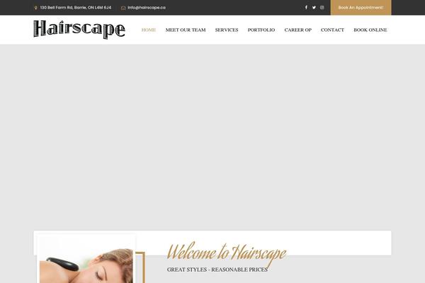 Barber theme site design template sample