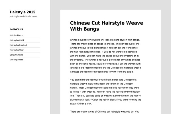 Twenty Fifteen theme site design template sample