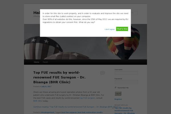 Site using Cookie-warning plugin