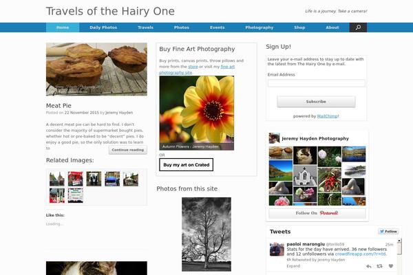 Vantage theme site design template sample