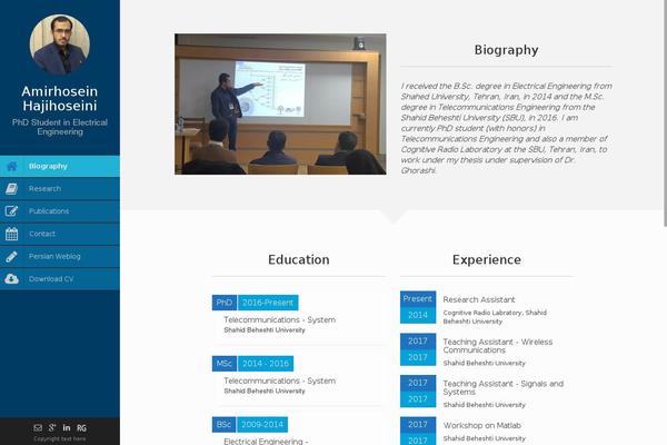 Faculty theme site design template sample