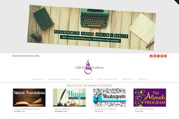 hajirahacademy.org site used X | The Theme