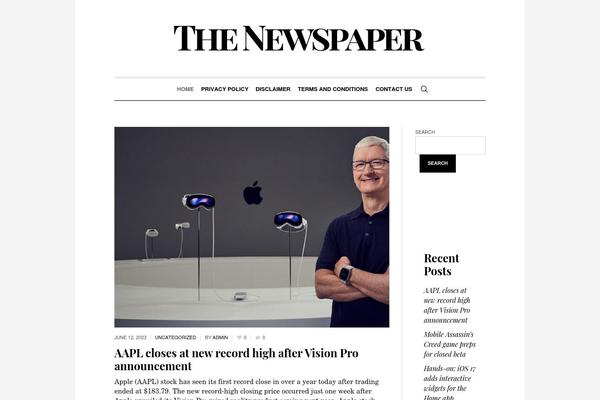 The-newspaper theme site design template sample