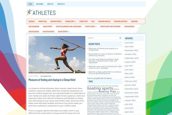 Athletes theme websites examples