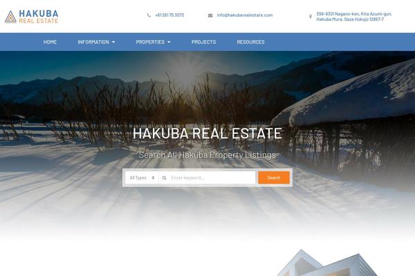Houzez-child theme site design template sample