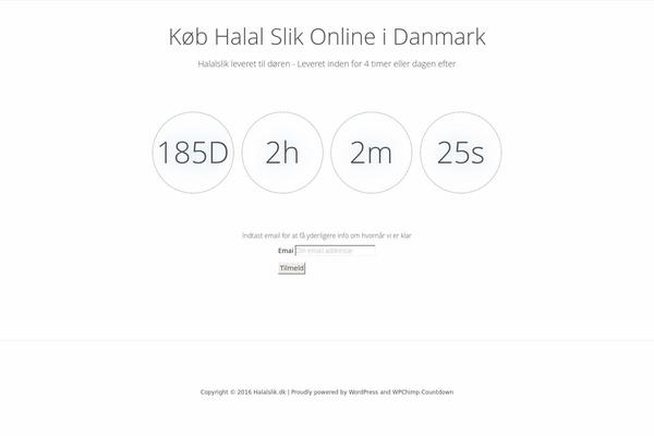 halalslik.dk site used WPChimp Countdown