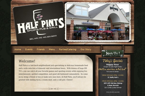halfpintspub.com site used Pubforce