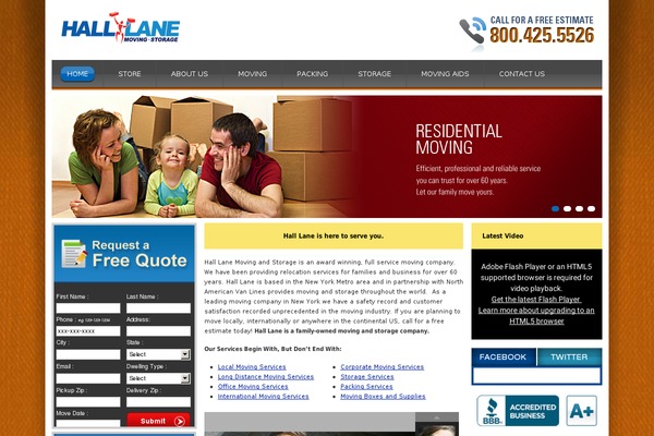 Hall theme site design template sample