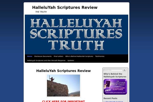 halleluyahscripturesreview.com site used Weaver II pro