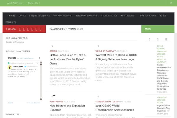 Hueman theme site design template sample