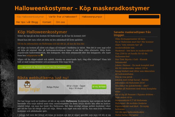 Haunted-house theme site design template sample