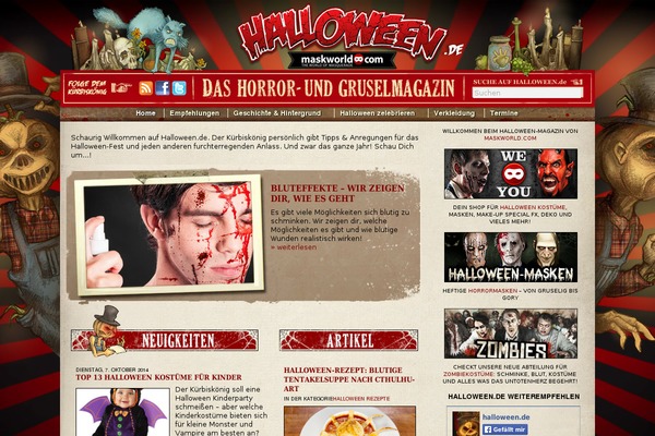 Halloween theme site design template sample