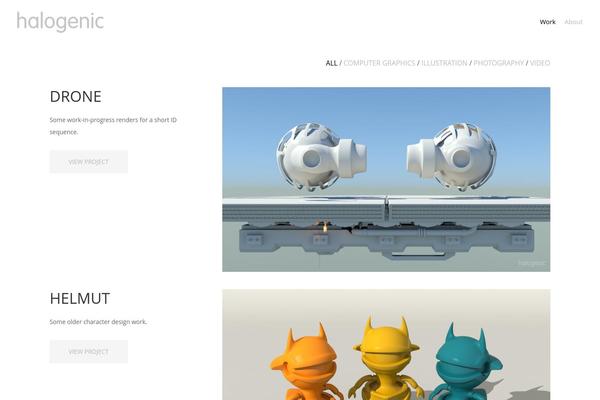 halogenic.com site used Tz-agency