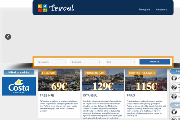 Travelo theme site design template sample