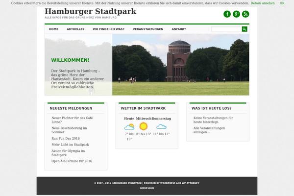 stadtpark WordPress theme, websites list used stadtpark theme stadtpark theme websites examples