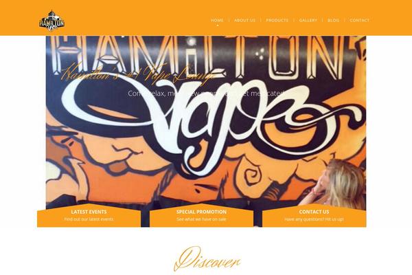 Hamilton theme site design template sample