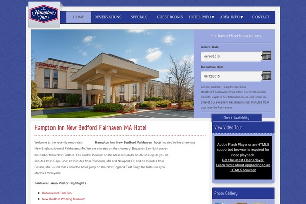 hamptoninnfairhaven.com site used Hotel3
