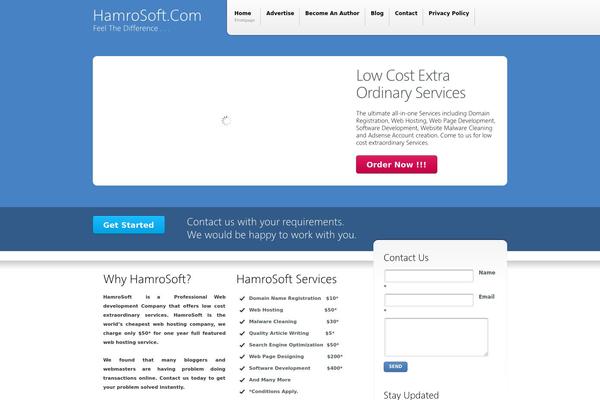 Custom theme site design template sample