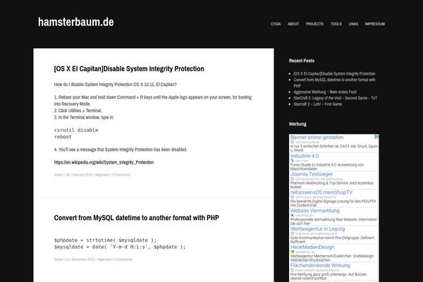 hamsterbaum.de site used Gibson
