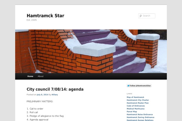 hamtramckstar.com site used Twenty Eleven