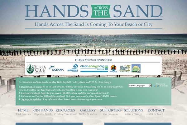 Hands theme site design template sample