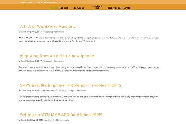 WordPress website example screenshot