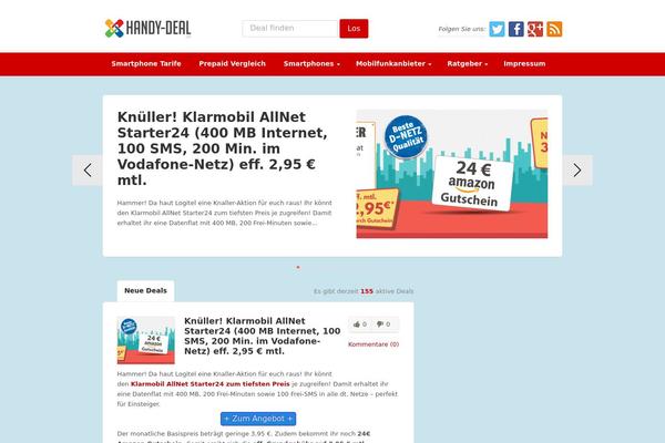 Deals theme site design template sample