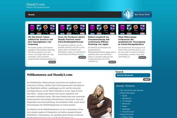 Handy theme site design template sample