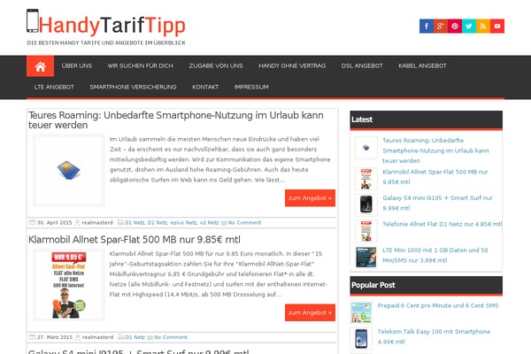 Magazine Style theme site design template sample