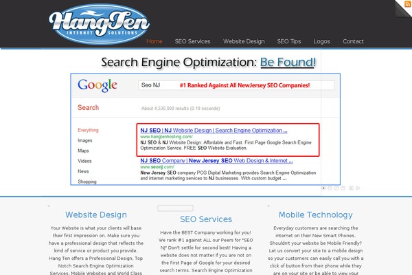 Site using Quick Contact Box plugin