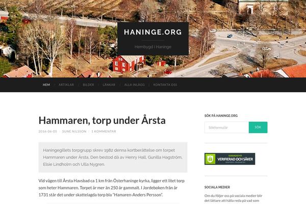 haninge.org site used Hemingway