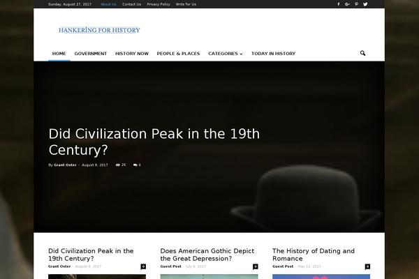 hankeringforhistory.com site used Newsphere-pro