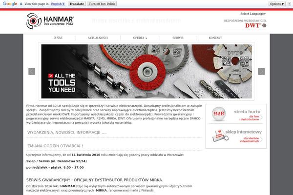 hanmar.pl site used Bootstrap Canvas WP