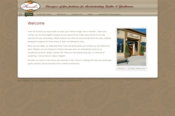 hannahs.ca site used iStudio Theme