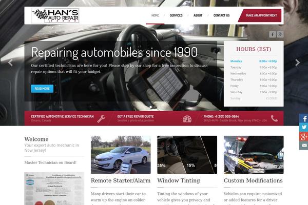 CarPress theme site design template sample