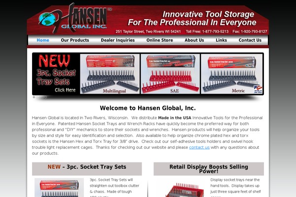 Hansen theme site design template sample