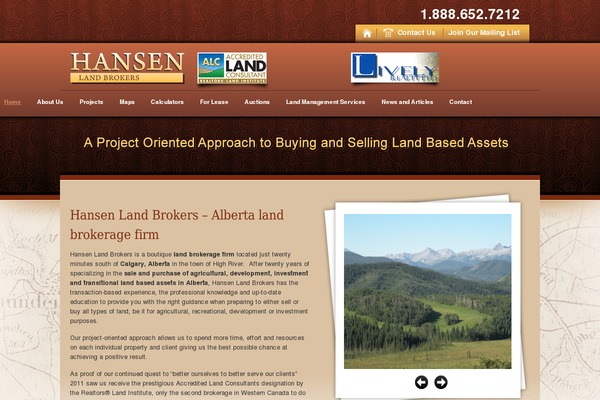 hansenlandco.com site used Hansen