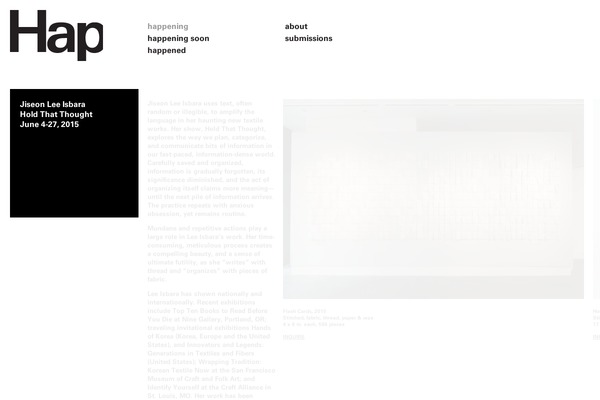 hapgallery.com site used Hap