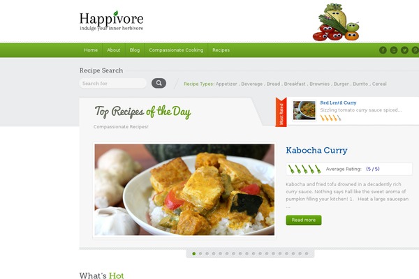 Food Recipes theme site design template sample