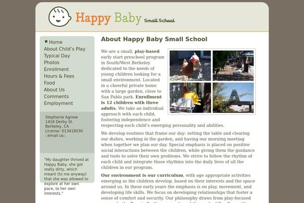 Happybaby theme site design template sample