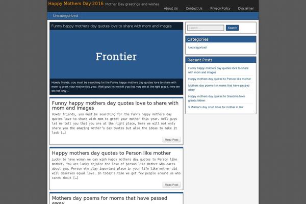 Frontier theme site design template sample