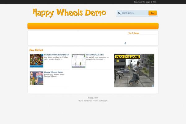 Durus theme site design template sample
