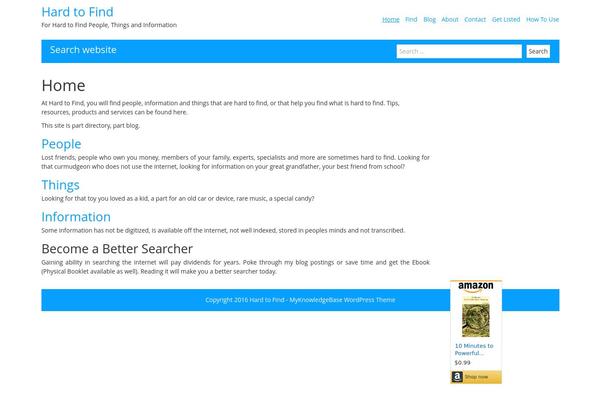 MyKnowledgeBase theme site design template sample