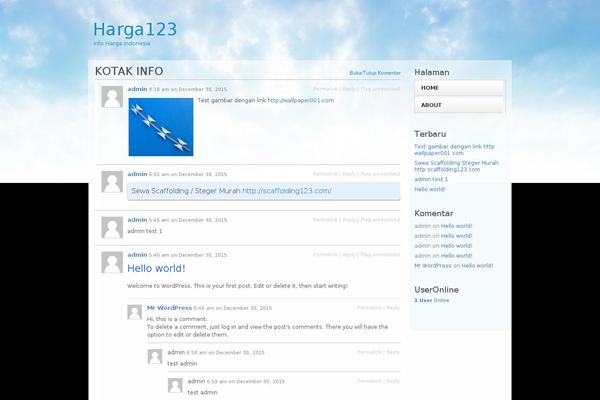 P2 theme site design template sample