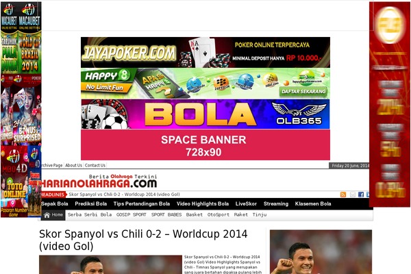 harianolahraga.com site used Nomina