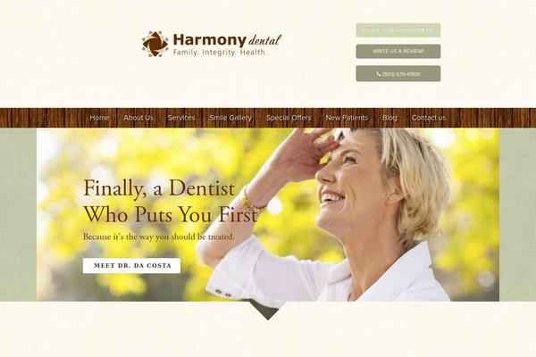 harmonydentalbeaverton.com site used Mydivi-light
