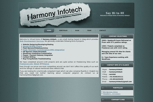 harmonyinfotech.in site used Harmony
