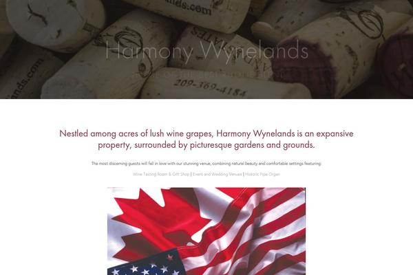 Harmony theme site design template sample