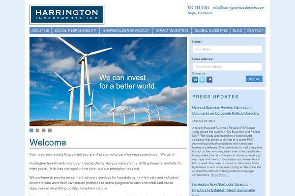 Harrington theme site design template sample